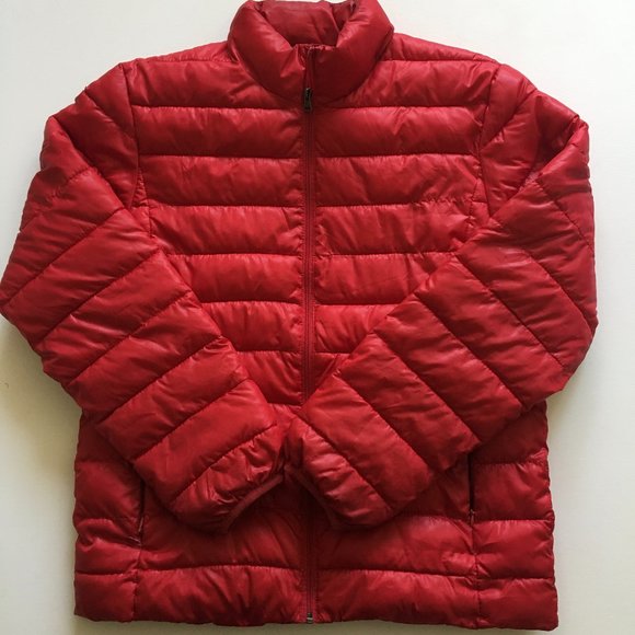 Mossimo Supply Co. Jackets & Blazers - Mossimo Supply Co Women's Medium Red Puffer Jacket with Full Zip-Up Mock Neck
